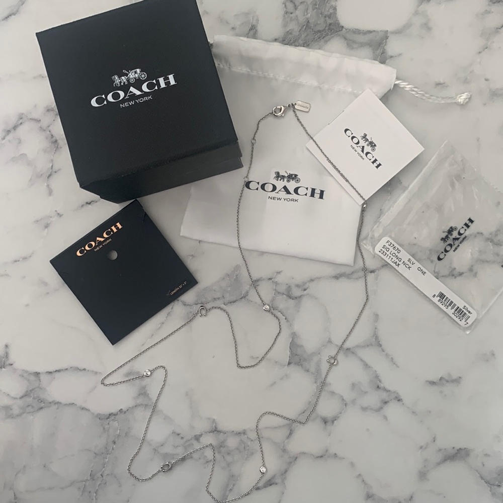 New Coach signature long necklace